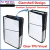Cubierta Antipolvo PS5 Slim Versión Mejorada Cubierta abatible para Salida de Aire Diseño Transpirable para Disipación de Calor Cubierta Antipolvo Cubierta de Malla Transparente Anti-Rayaduras