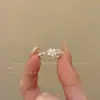 Anillo apilable abierto estilo Ins con forma de corazón y piedra ojo de gato, diseño de nicho para mujer, anillo para dedo índice, accesorios de anillo con sensación de alta gama