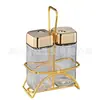 Conjunto de Garrafas de Vidro de Alta Qualidade para Temperos Transfronteiriço, Conjunto Combinado de Recipientes de Vidro para Condimentos, Pote de Vidro para Armazenamento na Cozinha Doméstica