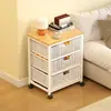 Estante de almacenamiento retráctil móvil para sala de estar, snacks y artículos varios, estante tipo carrito de múltiples capas de lujo ligero