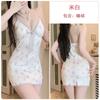 Pijama de Seda Helada de Lujo Tamaño Grande con Estampados Dulces, Estilo Sexy y Perezoso, con Almohadillas en el Pecho, Conjunto de Bata para Casa A5492