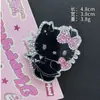 Pinza para el Cabello de Gato Kitty de Dibujos Animados con Purpurina Fina Acrílica, Pinza Dulce y Linda para Flequillo, Pinza de Pato para Niñas, Accesorios para el Cabello