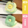 Almohada de siesta de manzana a cuadros de dibujos animados, Almohada de siesta linda de gatito para oficina, Cojín de asiento