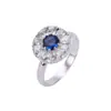 Moda Personalidad Anillo Europeo y Americano Joyería Hip Hop con Zircón Anillo de Diamantes de Personalidad Anillo con Forma de Corazón Joyería