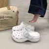 Zuecos de nube EVA para mujer de verano para exteriores, con plataforma para aumentar altura, resistentes al desgaste para la playa, transpirables, zapatillas de punta cerrada