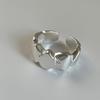Anillo Rojo con Forma de Corazón para Mujer, Estilo Coreano, Moderno y Único, Anillo Abierto Geométrico Apilable, Anillo para Dedo Índice Hip-Hop, de Moda