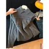 Suéter de Tricô com Gola Reversível para Mulheres, Coleção Primavera e Outono/Inverno, Camada Base Slim-Fit que Marca a Cintura, Estilo Doce e Picante, Blusa de Manga Longa