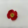 Cabeza de Flor de Amapola Artificial para Ventas Transfronterizas, Accesorio de Sombrero de Flor de Amapola Falsa, Flor de Seda para Comercio Exterior, Pasador de Flor Artificial