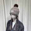 Moda Coreana Gorro de Lana con Bola de Piel Dulce para Mujer Otoño e Invierno Grueso Cálido Protección para las Orejas Gorro Lei Feng Que Muestra la Cara Pequeño Gorro Pulóver