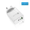 Nuevo producto cabezal de cargador PD doble cargador doble C + USB adaptador europeo y americano británico multipuerto C + C + A cabezal de carga multipuerto