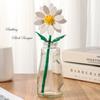 Compatible con Flores Eternas Transfronterizas Día de San Valentín Día del Maestro Flor de Rosa Bloque de Construcción Flor de Tallo Único Juguete Educativo de Ensamblaje Venta al por Mayor Transfronteriza