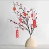 Compromiso Boda Fruta Roja Fruta de la Fortuna Frijol Acacia Adornos Decoración Hogar Nuevo Cuarto de Boda Mesa Ritual Sentido Jarrón Flor