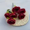Buquê de casamento de rosas artificiais, flores artificiais Austin de sete cabeças para casamentos, rosas disponíveis para envio internacional