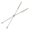 Pulsera de Cobre Chapado en Oro de 18 Quilates con Cuentas Push-Pull Pulsera Elástica Ajustable Accesorios de Joyería en Stock