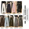 Pantalones de Pierna Ancha con Pedrería y Purpurina Fina para Mujer, Pantalones Rectos Sueltos que Cubren las Caderas, Ropa para Mujer de Transmisión en Vivo, Venta al por Mayor, Fuente de Fábrica