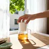Directamente del fabricante: Juego de Tazas de Vidrio para Regalo, Taza de Té para Bienestar en la Oficina, Juego de Té de Vidrio de Alto Borosilicato, Taza Interior de Cerámica para Agua