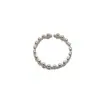Anillo de Plata Estilo Ins Dongdaemun de Corea del Sur Plata de Ley S925 Anillo de Empalme de Cuentas de Tres Capas Estilo Simple y Versátil para Apilar