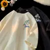 Nova Camiseta Masculina Chinesa Pesada de Manga Curta Verão 2024 Novo Estilo Roupas de Algodão Puro Marca Tendência Moda Solta Camiseta de Manga Meia
