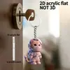 Pingente de mochila escolar de desenho animado chaveiro de acrílico 2D plano estudante transfronteiriço novo modelo casal de ursos colega