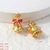 Estilo Chinês Antigo Ouro de Areia Saco da Sorte Sino Grande Pingente Trevo de Quatro Folhas Pulseira Colar Joias DIY Fabricante Acessórios Atacado