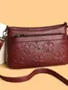 Bolso de Mujer 2026 Nuevo Modelo Bolso de Hombro para Dama, Bolso de Hombro con Relieve de Moda para Madres de Mediana Edad, Bolso Cruzado Simple y Versátil
