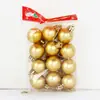 Atacado Transfronteiriço Bola de Natal 3cm Decoração de Árvore de Natal Bola Pendente Bola Brilhante Fosca com Glitter Dia de Ano Novo Natal