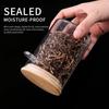 Tanque sellado transparente transfronterizo de bambú y madera de grado alimenticio, tanque de almacenamiento de té Pi, almacenamiento de granos para cocina