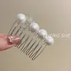 Nuevo Peine con Lazo de Perlas para Recogidos, Herramienta para Peinar Moños, Accesorio para el Cabello para Mujeres con un Toque de Lujo para Citas