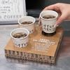 Bandeja de papel combinada cartón de nido de abeja trapeador de café exposición juego de vasos con forma especial 234 soporte inferior personalización