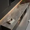 Mármol Moderno Lujo Ligero Gabinete de TV Esterilla Protectora para Encimera Mesa de Aparador Mantel Mueble Zapatero de Entrada Mesa