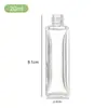 Botella de Vidrio de Pequeña Capacidad, Botella Spray de Perfume Transparente con Tapa de Rosca, Botella de Vidrio Recargable para Muestras de Viaje, Botella Vacía Portátil
