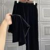 Pantalones de Tela de Terciopelo de Pierna Ancha para Mujer con Cordón, Nuevos Pantalones Rectos Sueltos de Cintura Alta para Primavera, Otoño e Invierno
