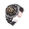 Anillo de Calavera Rey Fantasma Estilo Punk Plata Tailandesa Retro Estilo Europeo y Americano Hombres y Mujeres Anillo de Moda Abierto de Moda