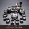 Conjunto de Chá Kung Fu Areia Roxa Hanmei Luxo Leve Reunião em Casa Estilo Chinês Bule com Alça Antiescaldante Xícara de Chá Conjunto Completo de Chá