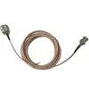 Cable coaxial de antena RF de doble alambre de plata de 2,5 mm RG316 UHF-J/BNC-J de 50 ohmios