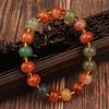 Pulsera Torthen de Calabaza Jade Pulsera Granate Antigua Pulsera Niña Estilo Chino Pulsera Cuentas de Jade