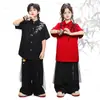 Ropa Moderna Infantil de Street Dance Traje Estilo Hip-Hop Chino Marca Moderna Infantil Hip-Hop Holgado Tendencia Nacional Atuendo de Presentación Niños