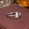 Anillo de Plata de Ley 925 100 Apellidos Familiares Apellido Familiar Anillo para Mujer Nuevo Amor Diseño de Nicho Sentido Anillo de Dedo Abierto Todo-partido Regalo