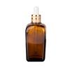 Botella de aceite esencial cuadrada marrón de 10 ml. La esencia de la solución madre cosmética de 100 ml se embotella en una botella con gotero. Operación directa de fábrica.