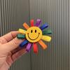 Bonita pinza para el pelo con forma de flor para niña, accesorio para el pelo de estilo coreano, pinza para el pelo para mujer, girasol colorido, accesorios de ropa DIY, tocado hecho a mano