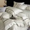 Conjunto de cama de quatro peças 100% algodão, algodão de fibra longa de Xinjiang, estampado digitalmente, capa de edredom estampada 100% algodão, lençol de cama e conjunto de cama