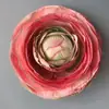 Cabeza de Flor de Loto Simulada 7.5/8/10cm Corona Manualidad DIY Pasador Flor Flor de Ópera Adornos Flores Artificiales
