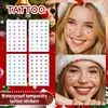 Pegatinas de Tatuaje Facial con Purpurina en Stock Transfronterizas para Maquillaje Facial Navideño, Actuaciones, Citas, Fiestas, Copos de Nieve Coloridos y Hermosos