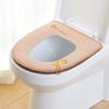 Produtos domésticos engrossado vaso sanitário almofada zíper vaso sanitário almofada de vaso sanitário Corduroy bordado fawn toilet pad