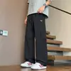 Pantalones de Trabajo Casuales Simples Delgados de Estilo Americano Versátiles de Verano para Hombre, Pantalones Largos Deportivos Sueltos de Secado Rápido, Modernos y Versátiles
