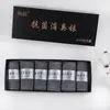 [6 pares en caja] calcetines antibacterianos de algodón peinado para hombre, calcetines de algodón de color liso para las Cuatro Estaciones, de media pantorrilla, para negocios, calcetines desodorantes para hombre