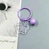 Chaveiro Anel de Livro Sino Estrela Pentágono Colorido Transparente Figura de Miçangas Perler Artesanal Feito à Mão Pingente Acessórios de Joia