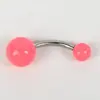 Anillo para Ombligo Nuevo Estilo Pintado Color Mate Uña para Ombligo Anillo de Ombligo Colorido Joyería de Perforación Corporal Transfronteriza Europea y Americana Venta al por Mayor