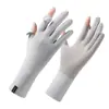 Guantes de Protección Solar Verano Mujer Exterior Ligeros y Cortos Parasol Conducción Seda de Hielo Conductor Ciclismo Deportes Guantes de Seda de Hielo