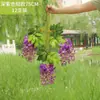 Flores Falsas de Glicina Flores Violetas de Techo Enredaderas de Flores Decoración de Boda Interior Enredaderas Tiras de Flores de Plástico Plantas Enredaderas